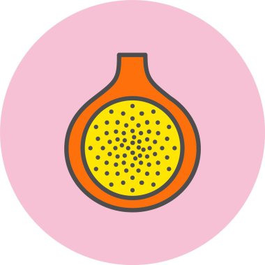 İncir Satırı Dolu Çember Simgesi