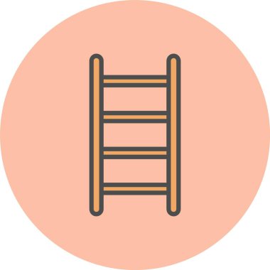 Merdiven Satırı Dolu Çember Simgesi