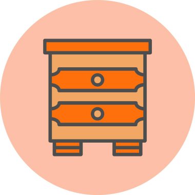 Gece Duruşu Satırı Dolu Çember Simgesi