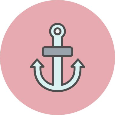 Anchor Satırı Dolu Çember Simgesi