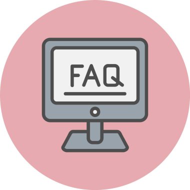 Faq Satırı Dolu Çember Simgesi