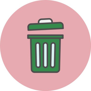 Çöp Satırı Dolu Çember Simgesi