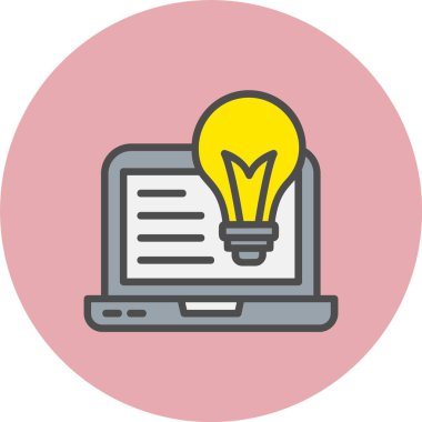 Çember İçi Dolu Fikir Satırı Simgesi