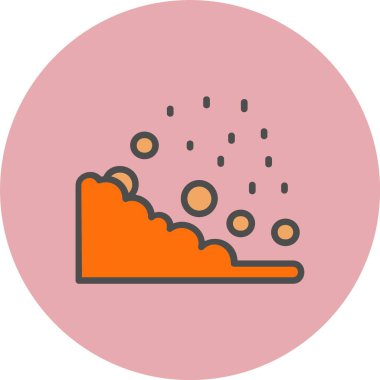 Heyelan Satırı Dolu Çember Simgesi