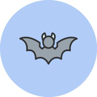 Yarasa Satırı Dolu Çember Simgesi