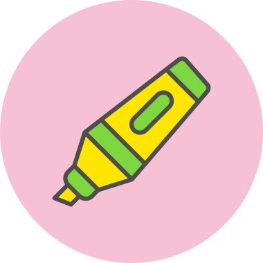 İşaretleyici Satırı Dolu Çember Simgesi