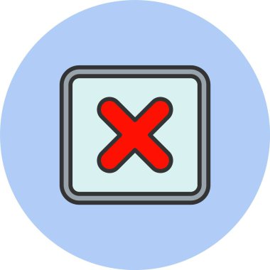 Çarpma Satırı Dolu Çember Simgesi