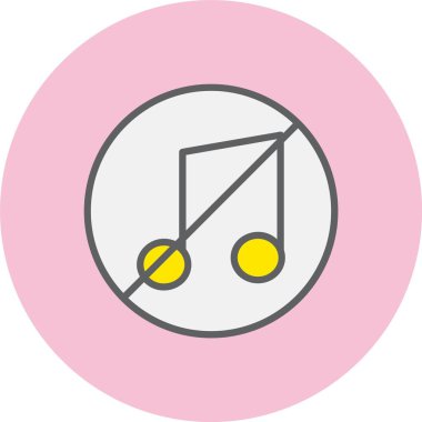 Hiç Müzik Satırı Dolu Çember Simgesi Yok