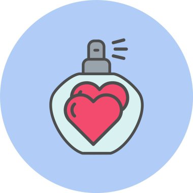 Parfüm Satırı Dolu Çember Simgesi