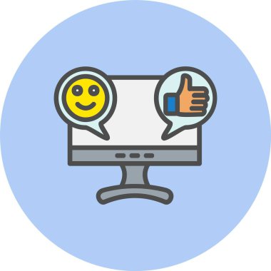 Tepkime Satırı Dolu Çember Simgesi