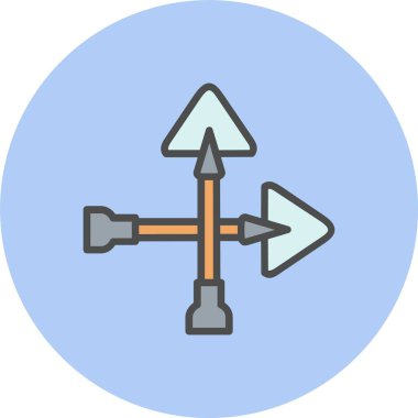 Maça Satırı Dolu Çember Simgesi