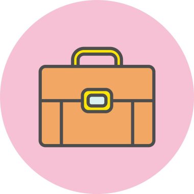 Çanta Satırı Dolu Çember Simgesi