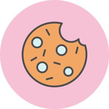 Çerez Satırı Dolu Çember Simgesi