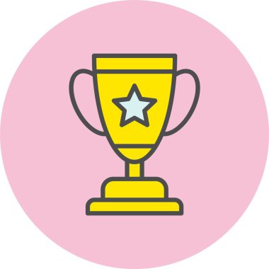 Ganimet Vektör Satırı Dolu Çember Simgesi