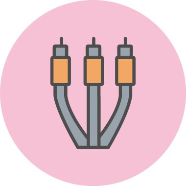 Kablo Satırı Dolu Çember Simgesi