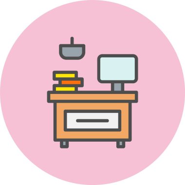 Çalışma Alanı Satırı Dolu Çember Simgesi