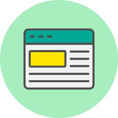 Tarayıcı Satırı Dolu Çember Simgesi