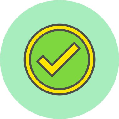 Çember Satırı Dolu Çember Simgesi