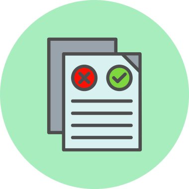 Artılar ve Eksiler Satırı Dolu Çember Simgesi