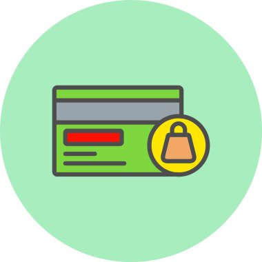 Alışveriş Hattı Dolu Çember Simgesi