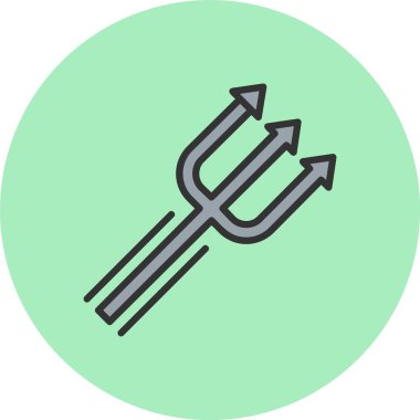Trident Satırı Dolu Çember Simgesi