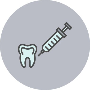 Anestezi Satırı Dolu Çember Simgesi