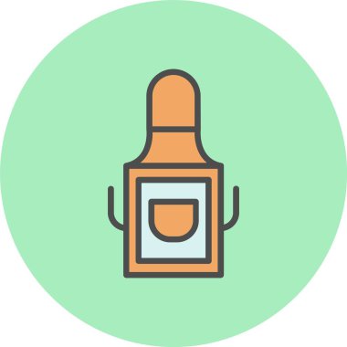 Önlük Satırı Dolu Çember Simgesi