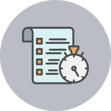 Kontrol Listesi Satırı Dolu Çember Simgesi