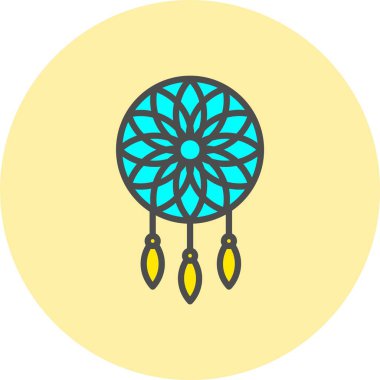 Rüya Yakalayıcı Satırı Daire Simgesi Dolu