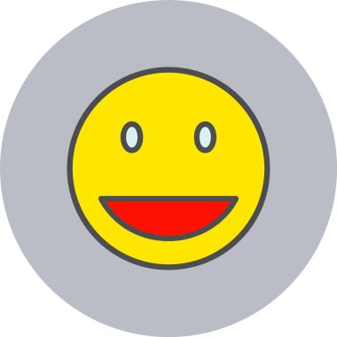 Mutlu Satır Dolu Çember Simgesi