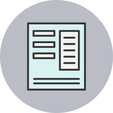 Düzen Satırı Dolu Çember Simgesi