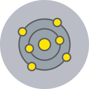 Yörünge Satırı Dolu Çember Simgesi