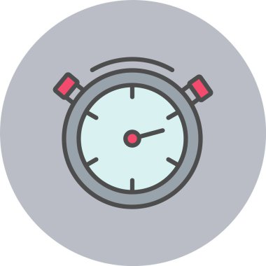 Stopwatch Vektör Satırı Dolu Çember Simgesi
