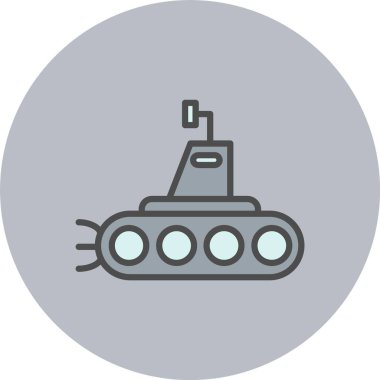 Denizaltı Hattı Dolu Çember Simgesi