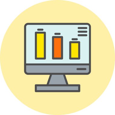 Analitik Satır Dolu Çember Simgesi