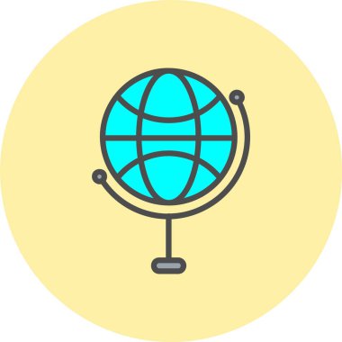 Dünya Satırı Dolu Çember Simgesi