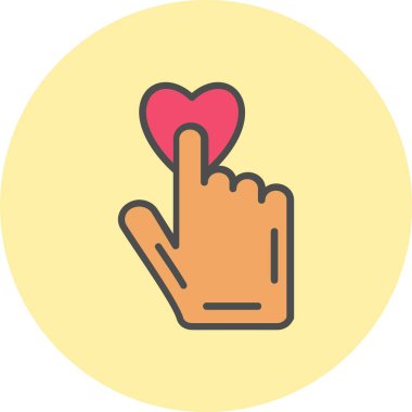 Dürüstlük Satırı Dolu Çember Simgesi