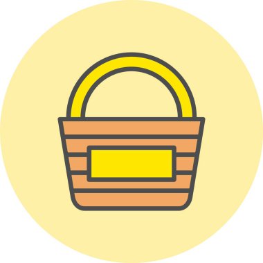 Piknik Basket Satırı Dolu Çember Simgesi