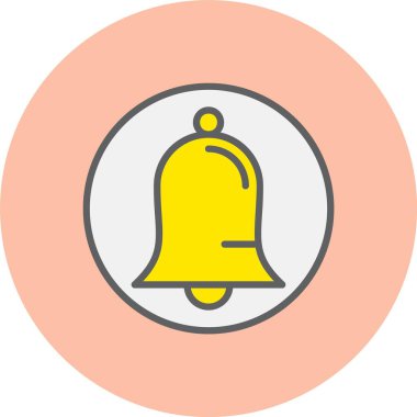 Çan Satırı Dolu Çember Simgesi