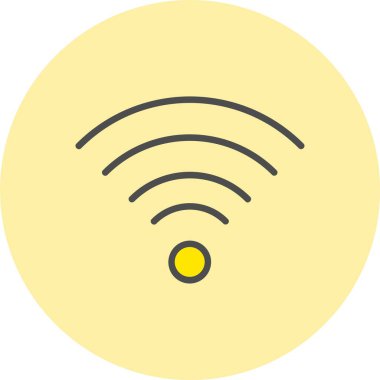 Wifi Satırı Dolu Çember Simgesi