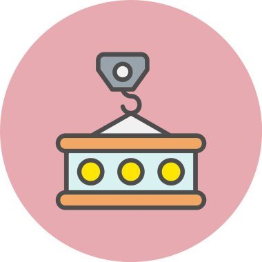 Girdap Satırı Dolu Çember Simgesi