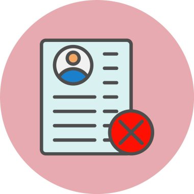 Reddedilmiş Satır Dolu Çember Simgesi