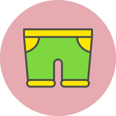 Kısa Satır Dolu Çember Simgesi