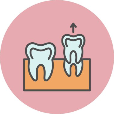 Diş Sil Satırı Dolu Çember Simgesi