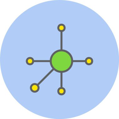 Bağlantı Satırı Dolu Çember Simgesi