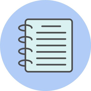 Not Satırı Dolu Çember Simgesi