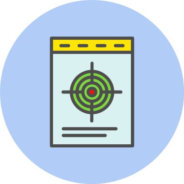 Hedef Satır Dolu Çember Simgesi