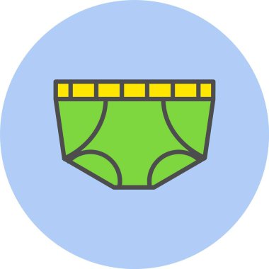 İç Çamaşırı Satırı Dolu Çember Simgesi