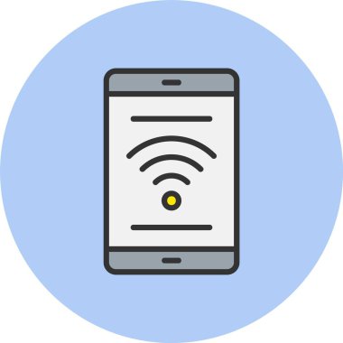 Wifi Satırı Dolu Çember Simgesi