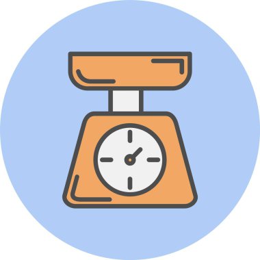 Ağırlık Satırı Dolu Çember Simgesi